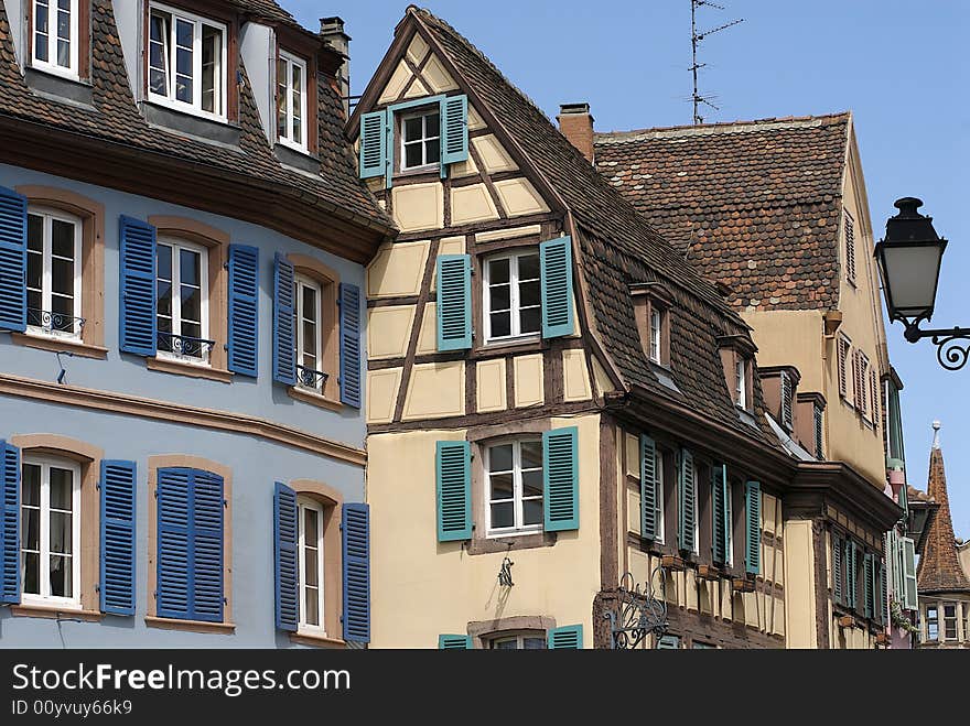 french medieval city of Colmar, Alsace. french medieval city of Colmar, Alsace