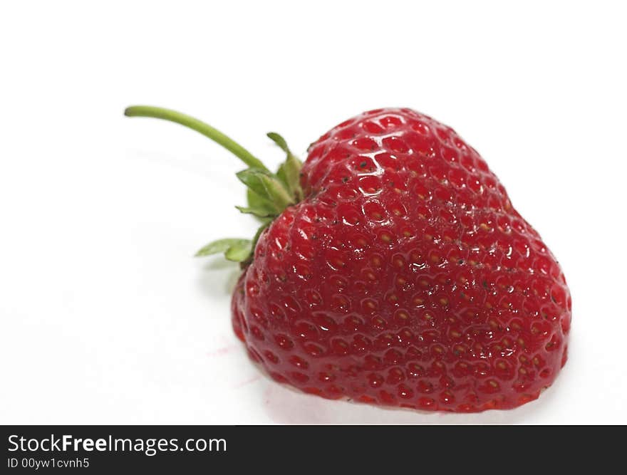 Fresh strawberry on white background