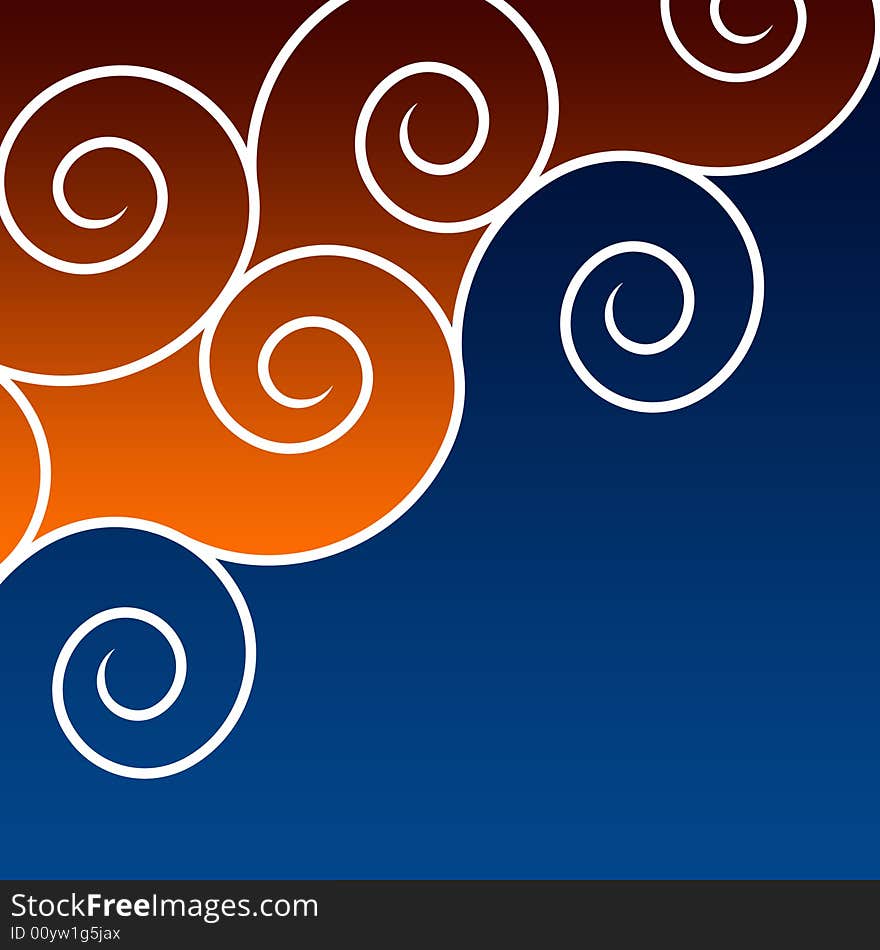 Background Retro Blue and Orange