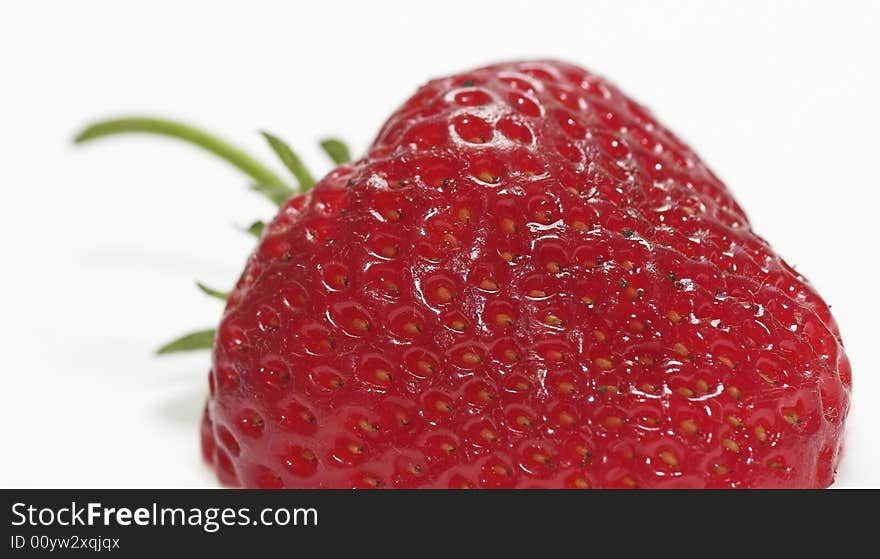 Fresh strawberry on white background