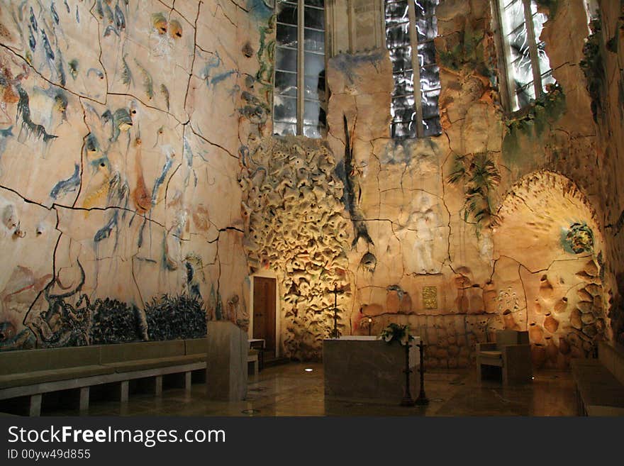 Decorated chapel in a gothic Cathedral of Palma