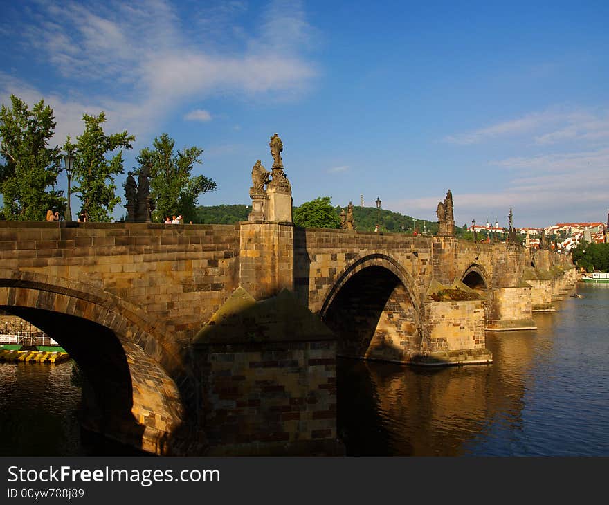 Bridge in Capital city of Czech republic. Bridge in Capital city of Czech republic