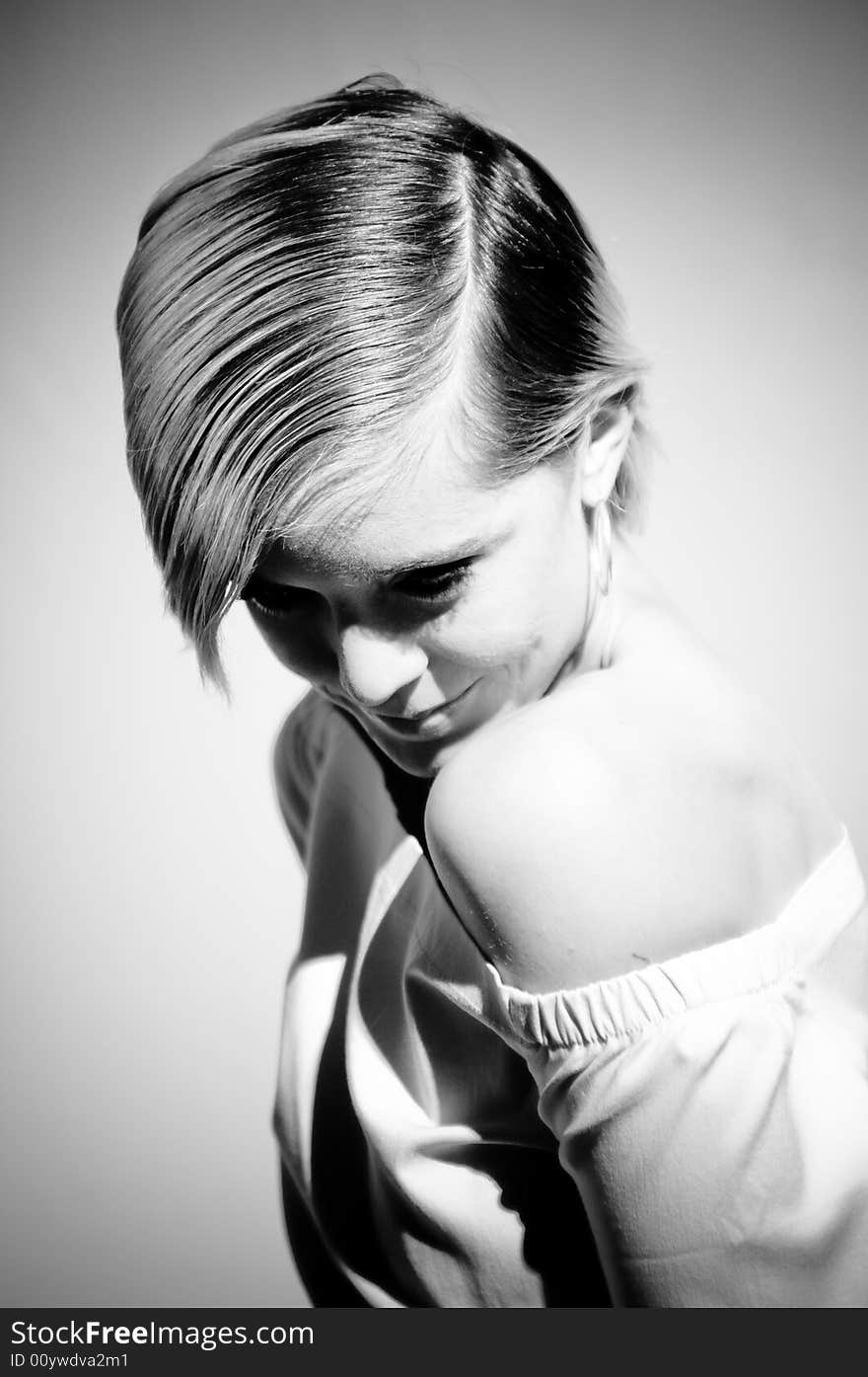 A female model, photographed in the studio.