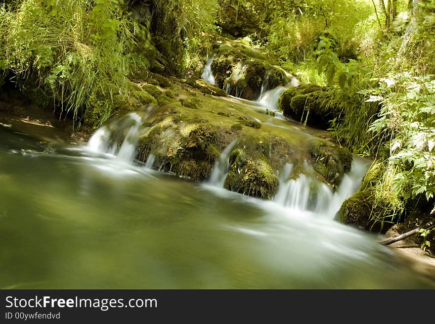 Green waterfalls