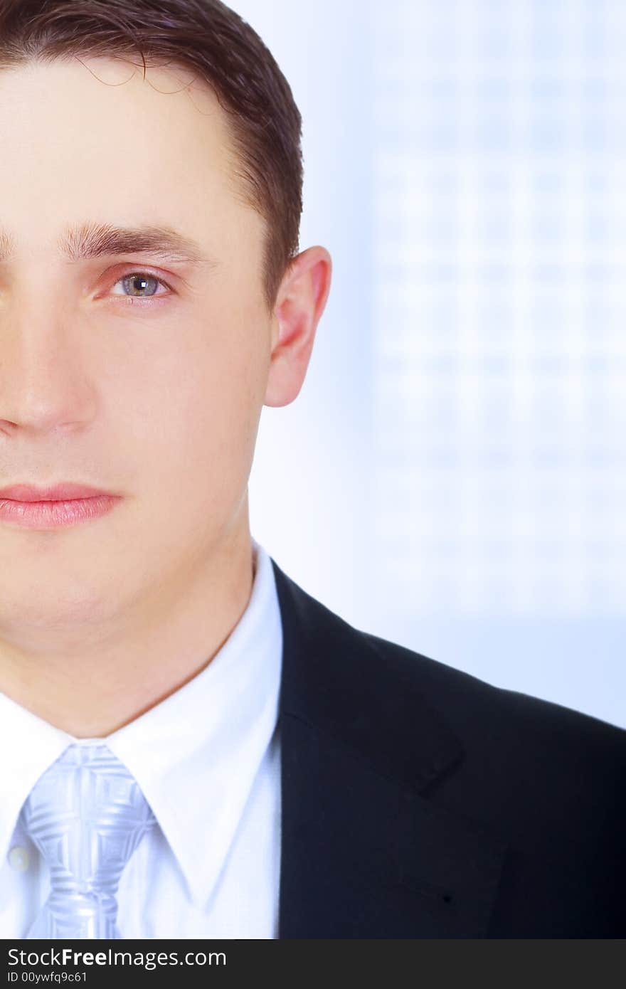 Close-up of young businessman. Close-up of young businessman