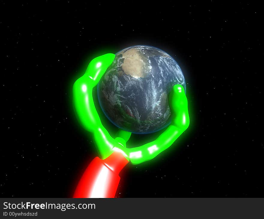 An image of a Alien hand grabbing the Earth, demonstrating the concept of power and control. An image of a Alien hand grabbing the Earth, demonstrating the concept of power and control.