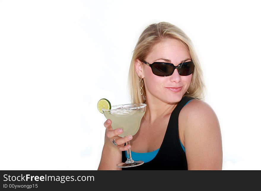 Young Woman with Margarita