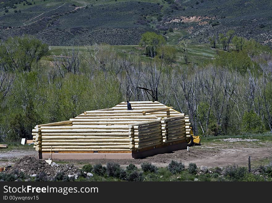 Building New Log House