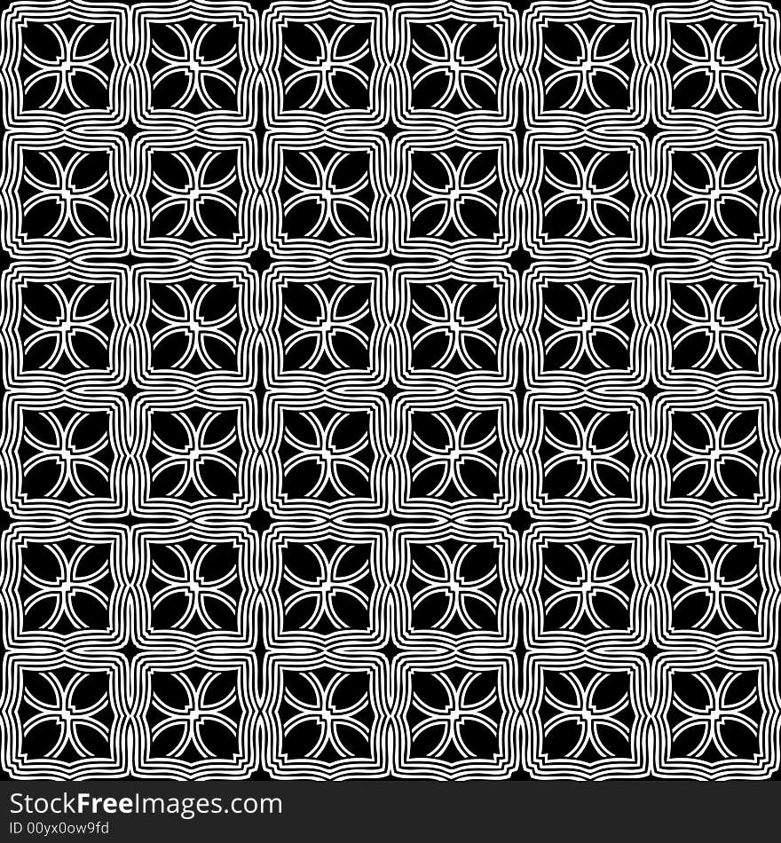 Abstract seamless black-and-white pattern - graphic illustration. Abstract seamless black-and-white pattern - graphic illustration