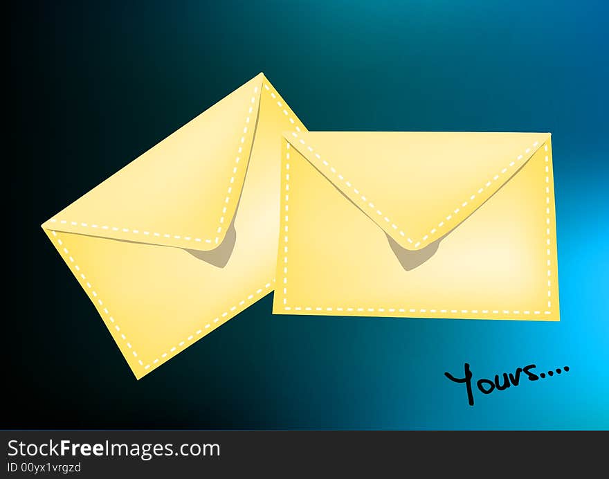 Vector mails in gradient background