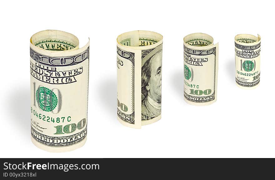 Money on white background