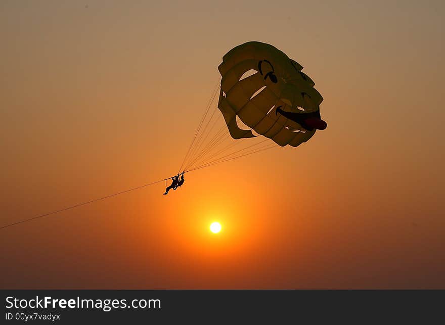 Beach Parachuting.