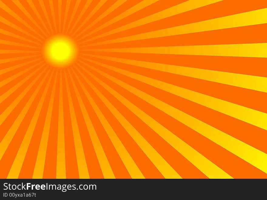 The hot summer sun background (, illustration). The hot summer sun background (, illustration)