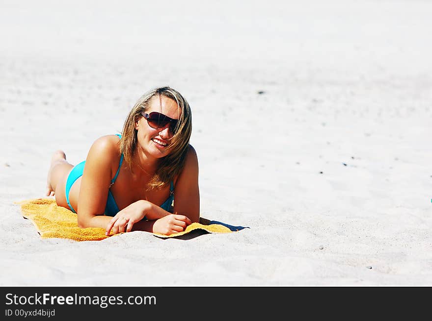 Beautiful Woman On The Beach