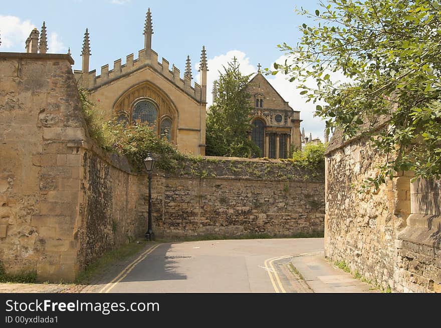 Old street in Oxford, UK