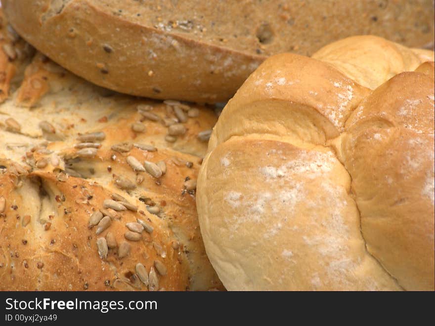 Close up shot of some seeded bread. Close up shot of some seeded bread