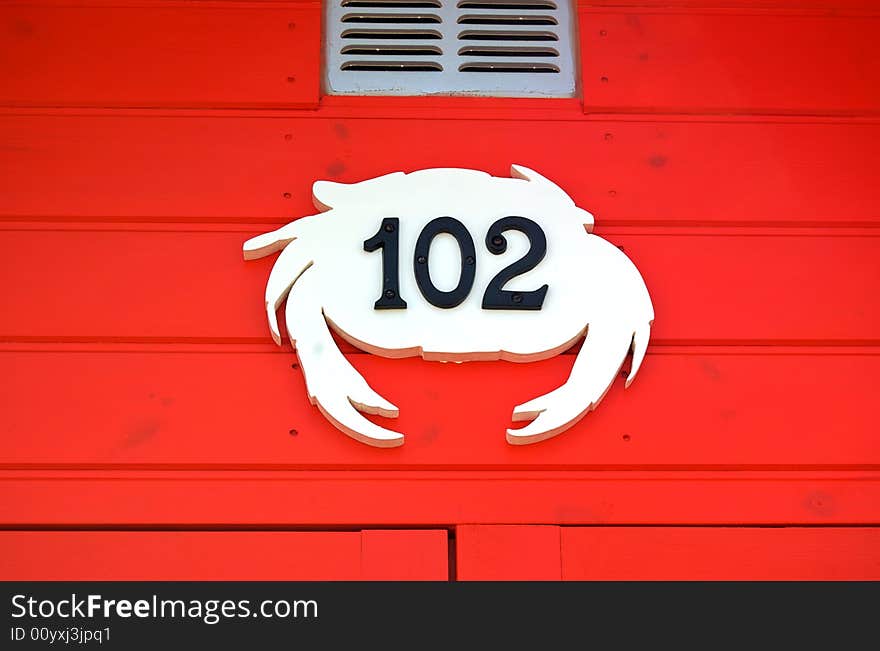 An English Beach Hut Number