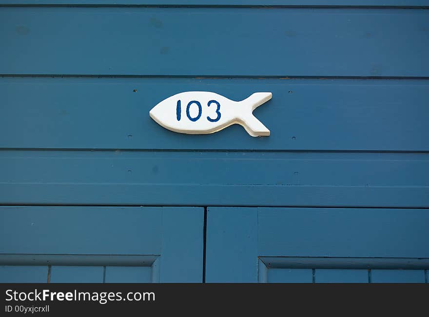 An English Beach Hut Number