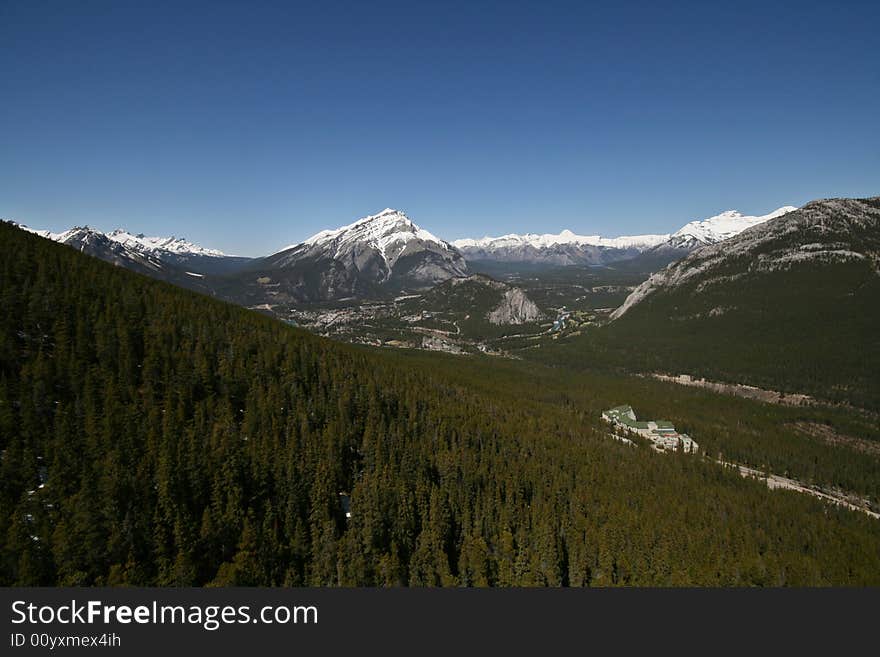 View from the Sulfur Mountain. View from the Sulfur Mountain.