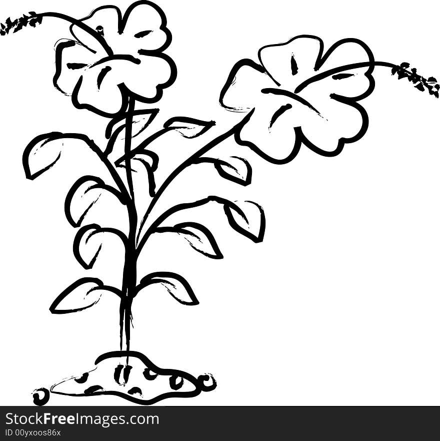 Vector illustration of a flower