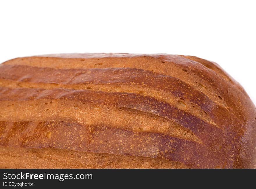 White bread on white background