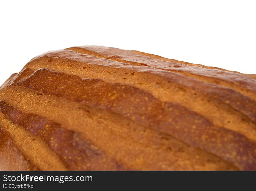 Fresh bread on white background