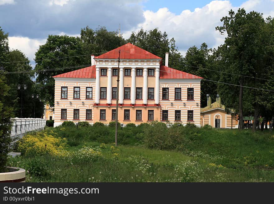 Building in park