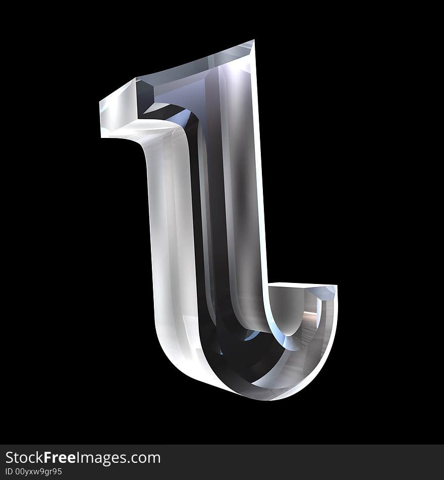 Gamma symbol in glass (3d made). Gamma symbol in glass (3d made)