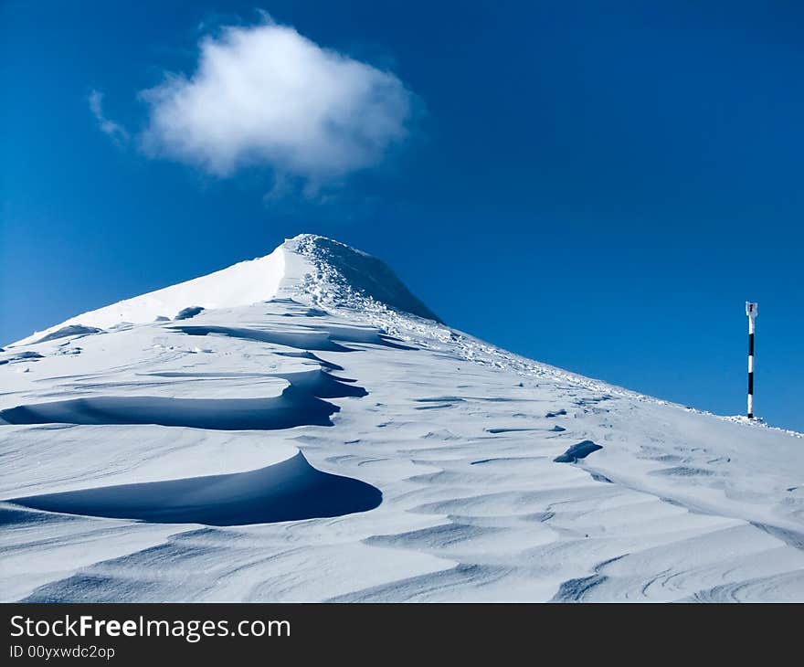 A secondary summit of Piatra Mare mountain (1843 m) in Carpathians. A secondary summit of Piatra Mare mountain (1843 m) in Carpathians.