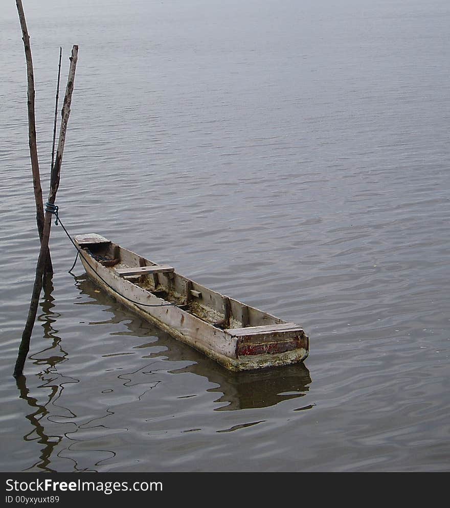 A fisherman's boat tied up by the docks in Puerto Bolivar, Ecuador. A fisherman's boat tied up by the docks in Puerto Bolivar, Ecuador.