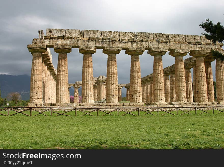 Temple of Hera in Paestum.