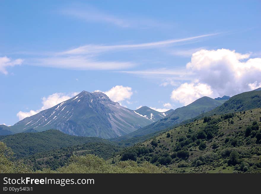 Mountain landscape in spring time. Mountain landscape in spring time