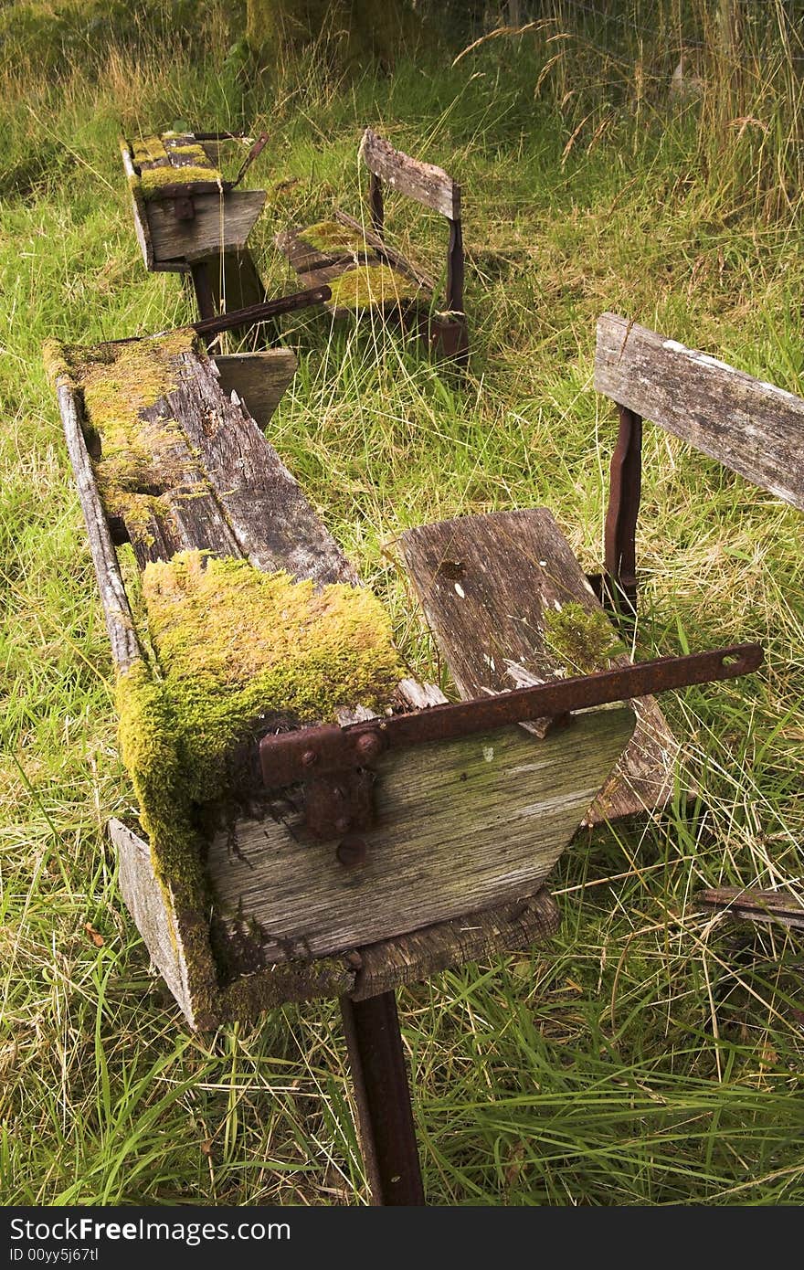 Delapidated School Bench