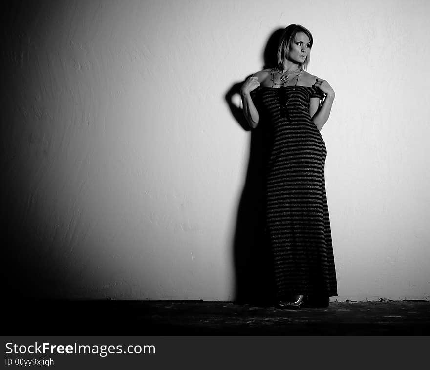 A young female model, photographed in the studio.