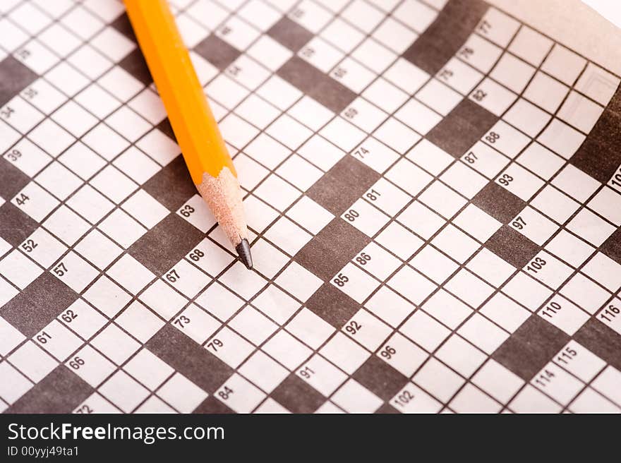 Crossword Puzzle with Pencil