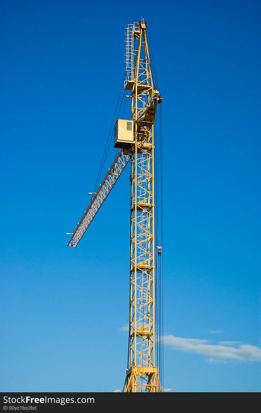 Leading crane on sky background. Leading crane on sky background