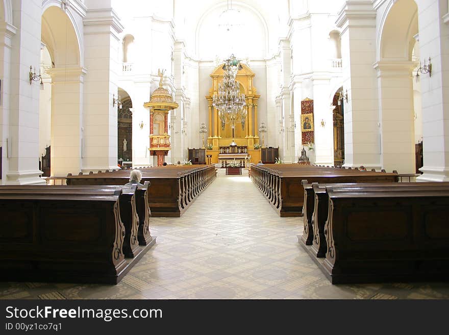 Interior of an old church in Warsaw, Poland. Interior of an old church in Warsaw, Poland.