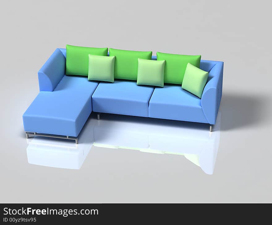 Isolated sofa