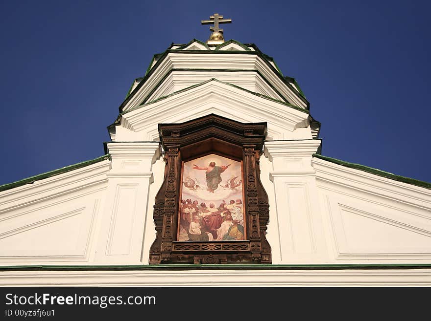 Icon on the enter to church