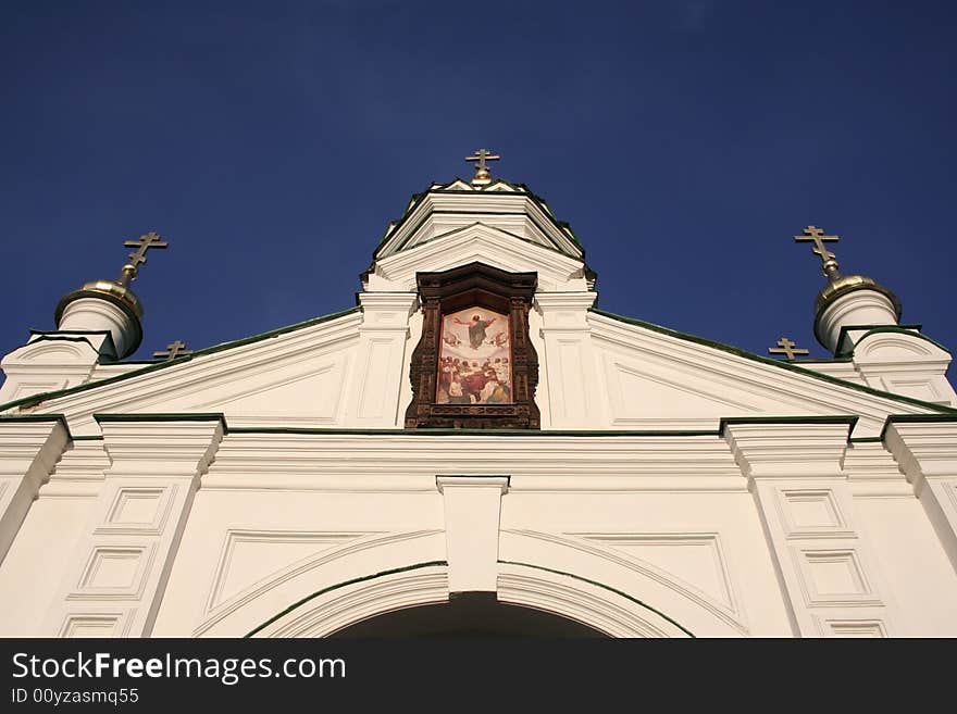 Icon on the enter to church