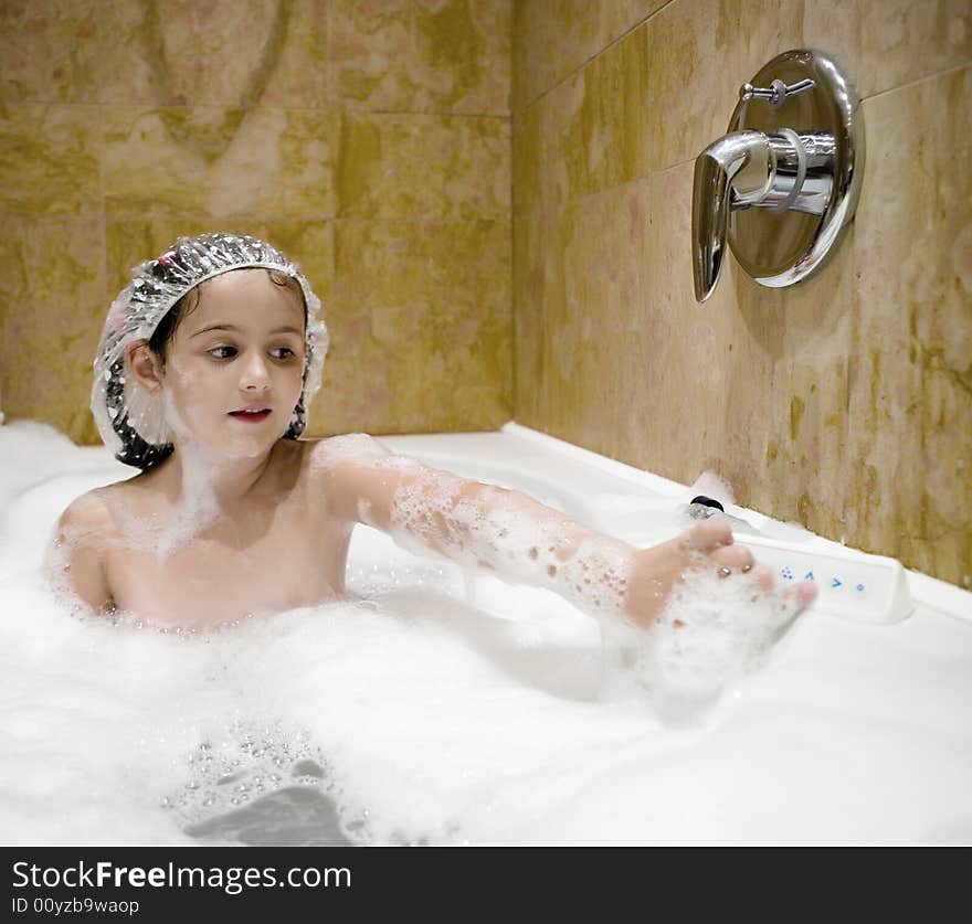 Small child happy and smiling in the bath. Small child happy and smiling in the bath