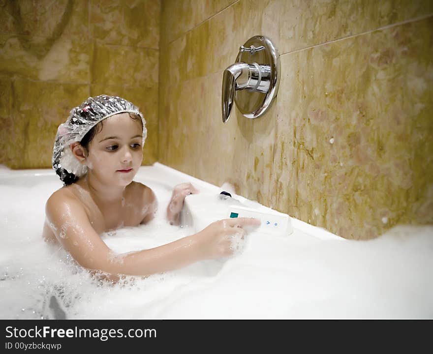 Small child happy and smiling in the bath. Small child happy and smiling in the bath