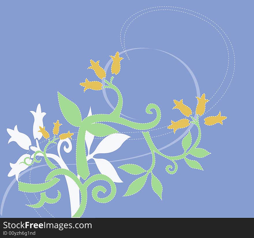 Beautiful batik flora background design