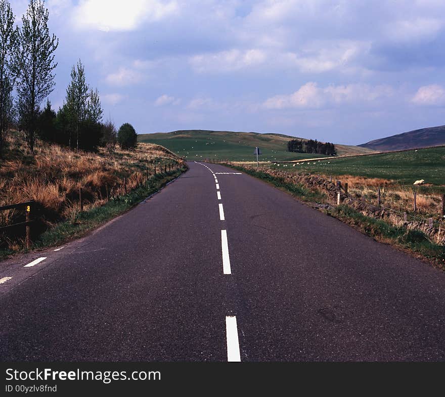 Main road in countryside