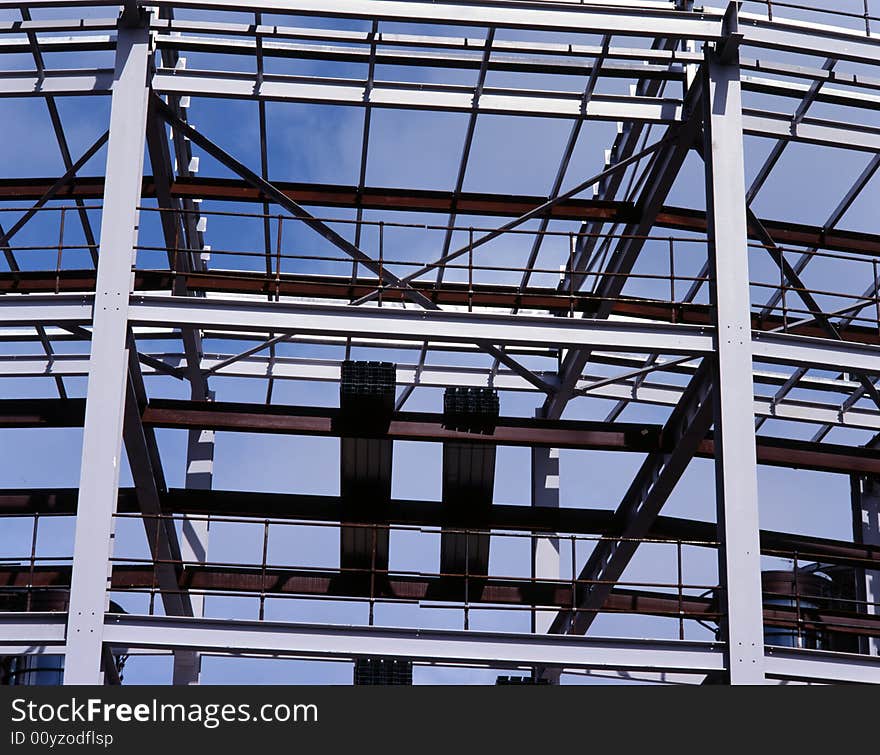 Steel framework of Office Block under construction. Steel framework of Office Block under construction.