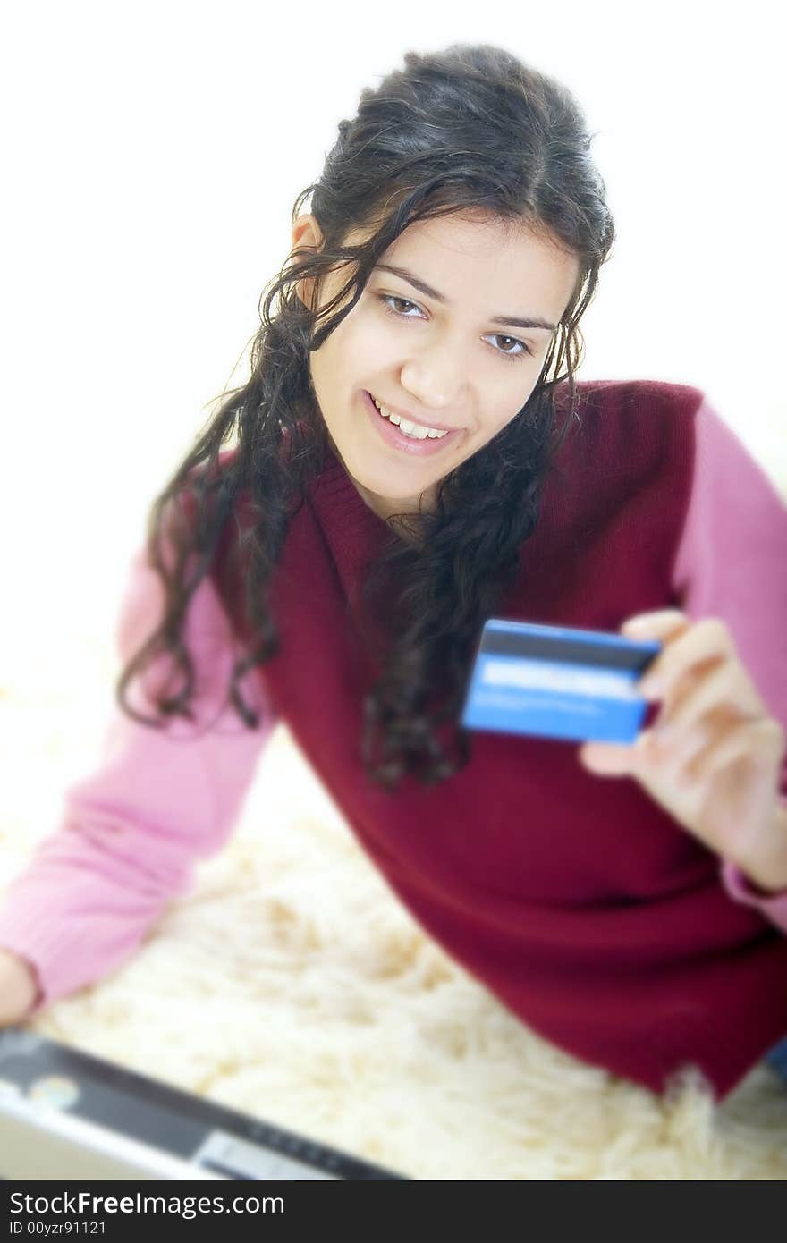 Young Woman Shopping Online