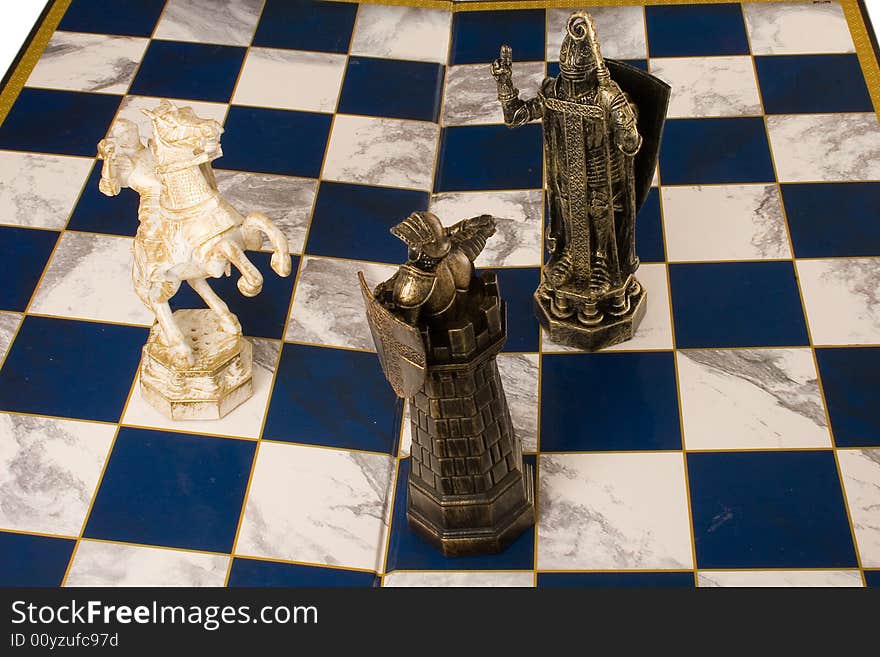 Fragment of a chess party with unusual figures