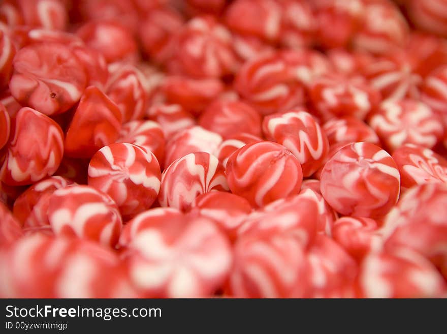 A photo of red & white Sweet Food