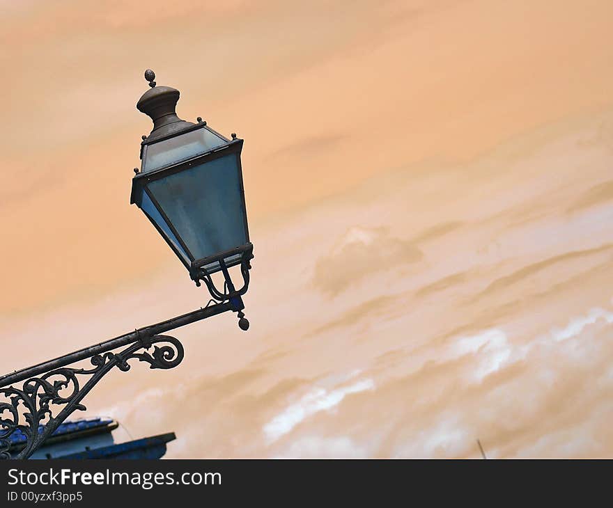 Streetlamp and clouds