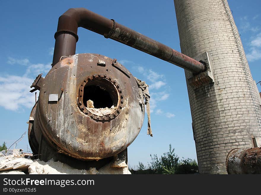 Demolition of an industrial buildings